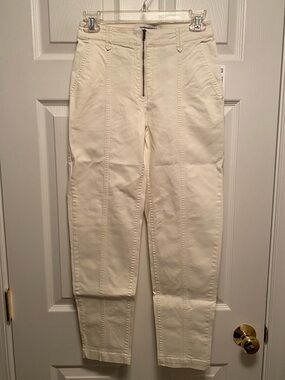 Amazon Essentials Ivory Chino Utility Pants with Front Zipper… size 0